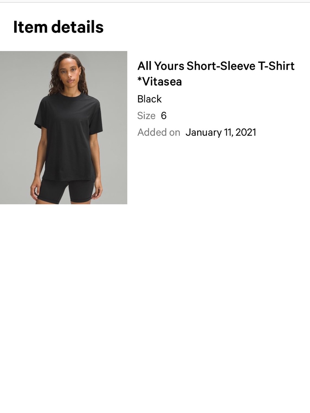 Lululemon All Yours Cotton T-Shirt *Vitasea - Picture 8 of 8